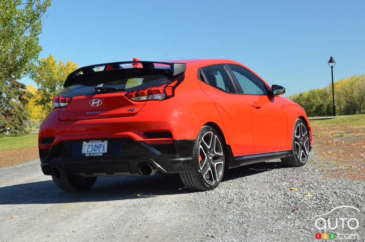 Hyundai Veloster N 2020, trois quarts arrière